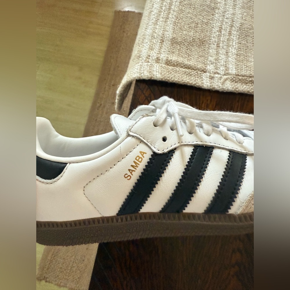 Adidas Samba White Black and Brown Sneakers - Picture 4 of 7